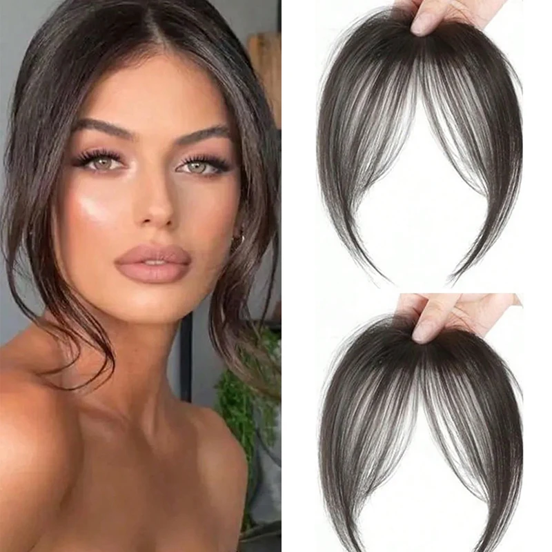 شعر مستعار اصطناعي الانفجارات قطعة شعر طبيعي شعر مستعار رقيق مشبك شعر ملحقات قطع الشعر للنساء اكسسوارات التصميم #3