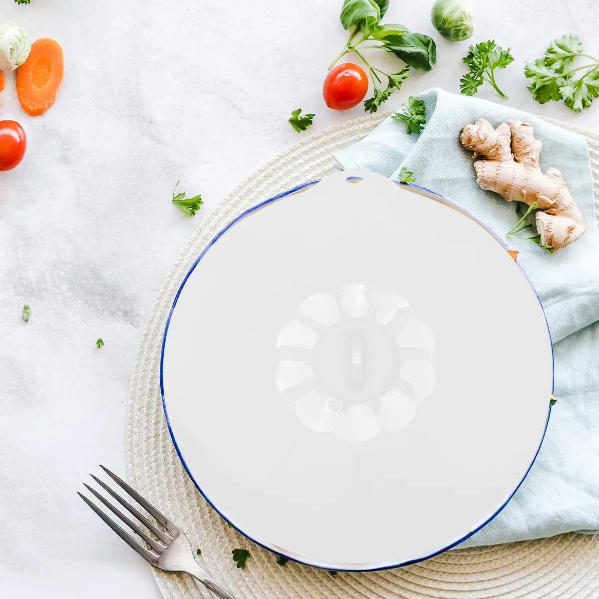 

1Pcs Food Grade Silicone Preservation Lid Extra Large White Round Sealing Lid Bowl Pan Cover Suction Strong Storage