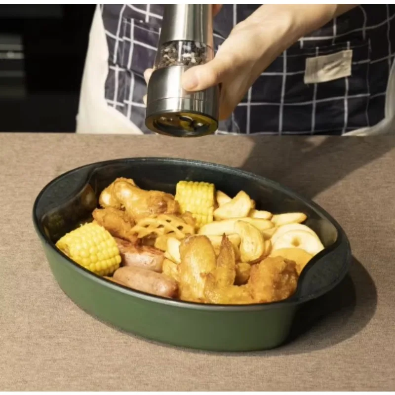 Eco-friendly ceramic coated oven safe non-stick baking pan casserole bread baking pan glass baking