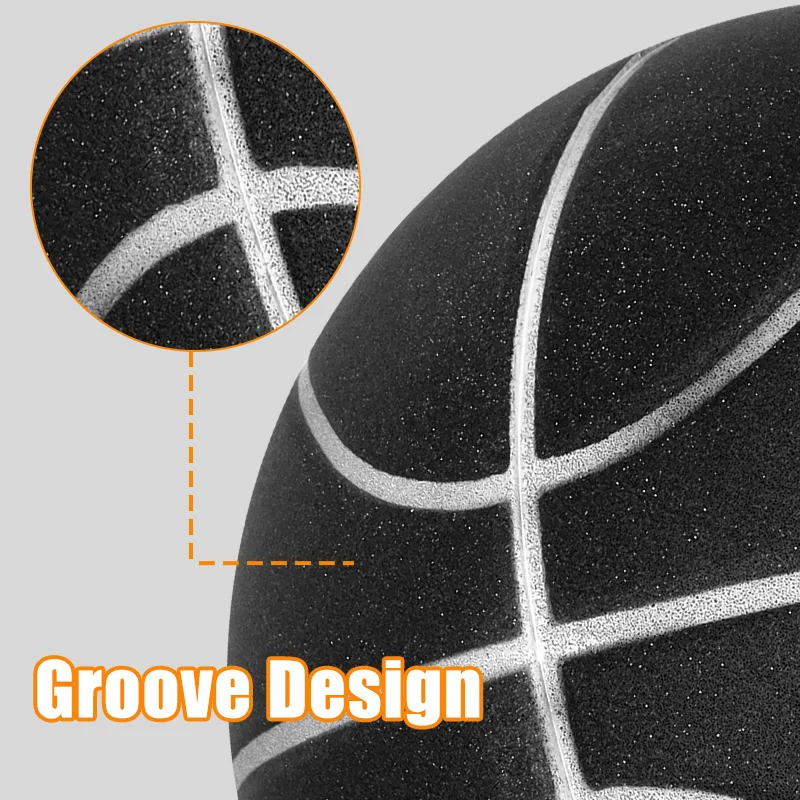 เส้นผ่านศูนย์กลาง 24 ซม.Bouncing เงียบบาสเกตบอลที่มีสีสันในร่ม Mute Ball No Noise Soft PU โฟมกีฬาลูก Squeezable Silent Ball