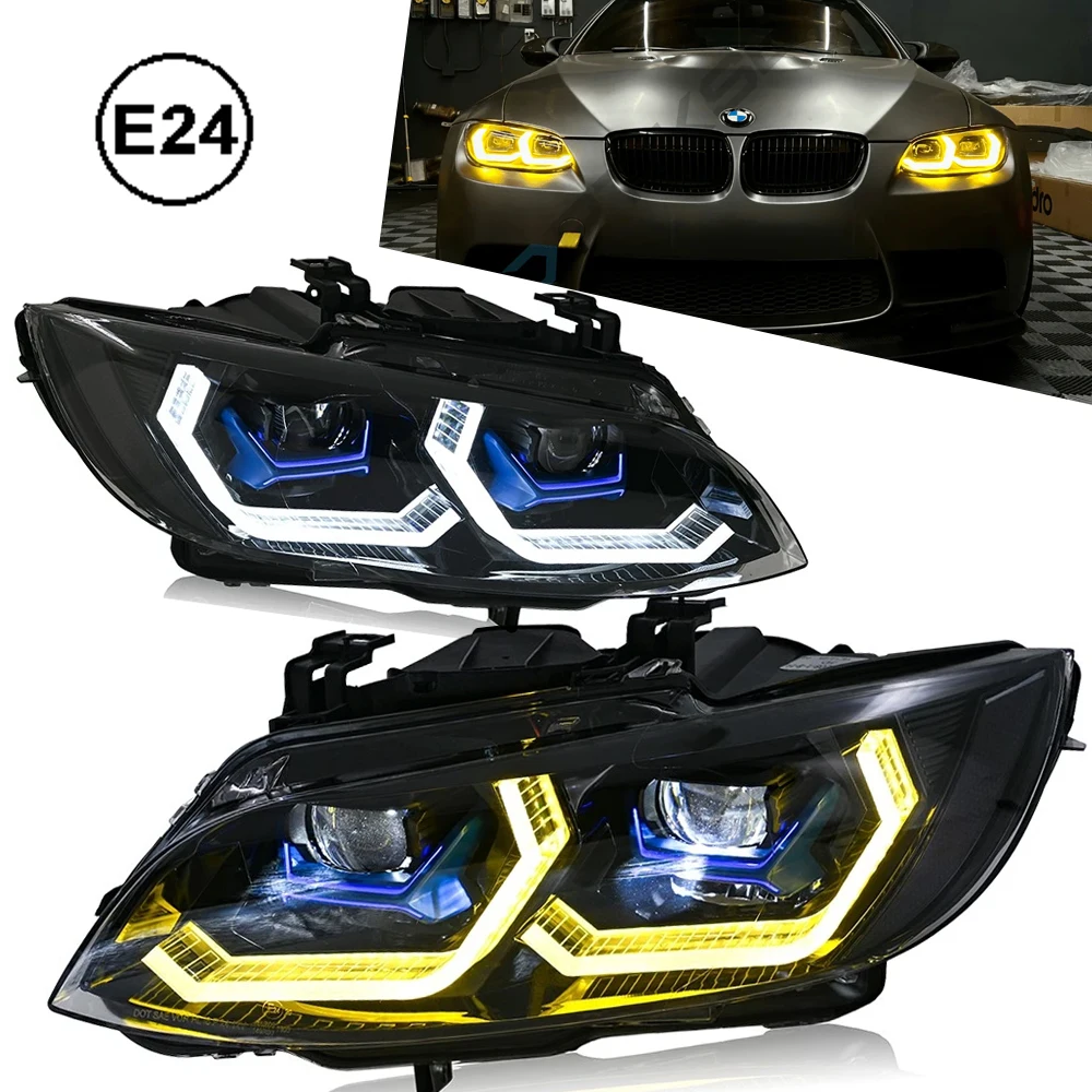 

2Pcs Car Headlights for BMW E92 E93 LED Headlight 2006-2013 Headlights 330I 335I DRL Turn Signal High Beam Angel Eye Projector Lens