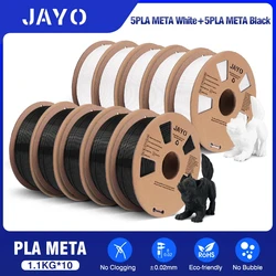 JAYO-Filament d'imprimante 3D PLA, PETG, PLA PLUS, SOIE, ABS, Diamètre du filament, FDM, LAS érance d'impression, Haute résistance, 1.75mm, 0.02mm, 11kg
