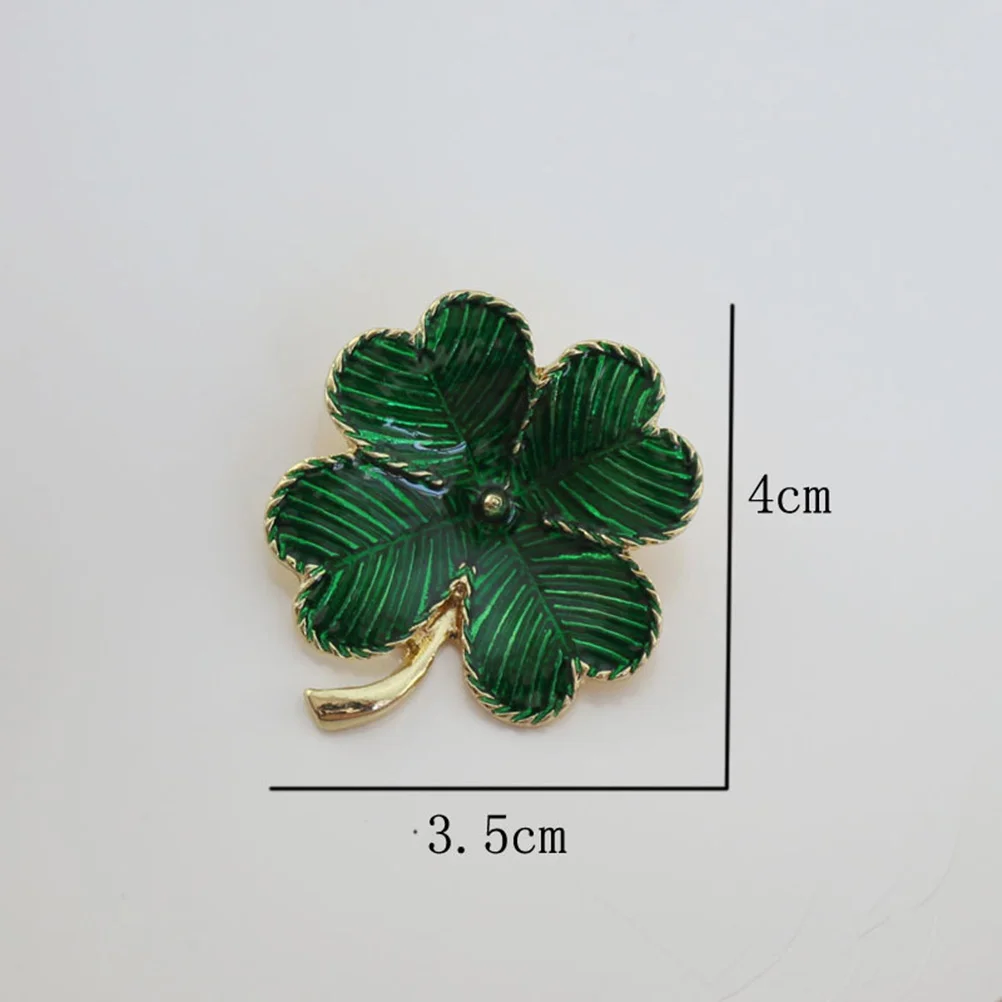 European and American Men's St Patricks Day Accessories Shamrock Lapel Pin Brooch