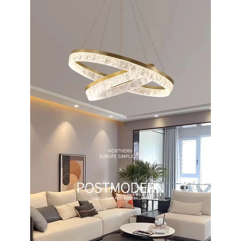 ما بعد الحداثة ضوء فاخر حلقة دائرية غرفة المعيشة الثريا الإبداعية مطعم مصابيح تعليق للزينة دراسة نموذج تركيبات إضاءة الغرفة