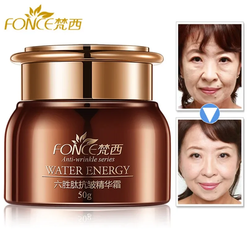 50g Fonce Korea Anti Aging Wrinkle Remover Face Cream Dry Skin Hydrating Facial Lifting Firming Day Night Cream Peptide Serum