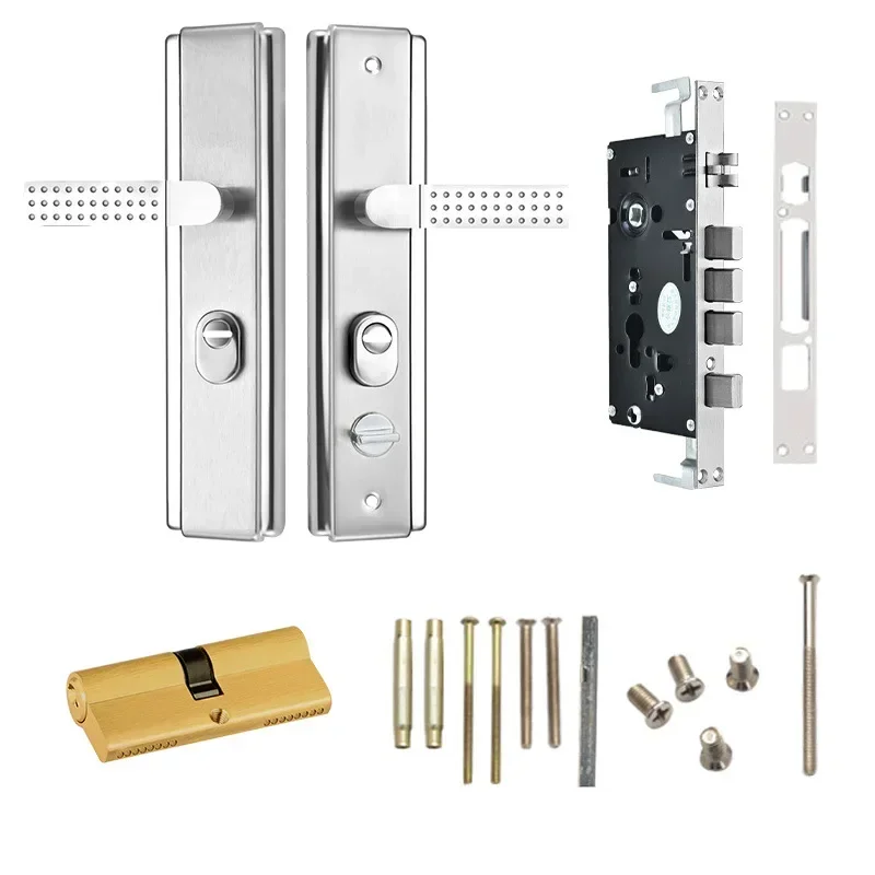 Complete Set of Anti-theft Door Locks, Universal Type, Double Active and Double Fast Locks, Indoor Door Lock Three Piece Set