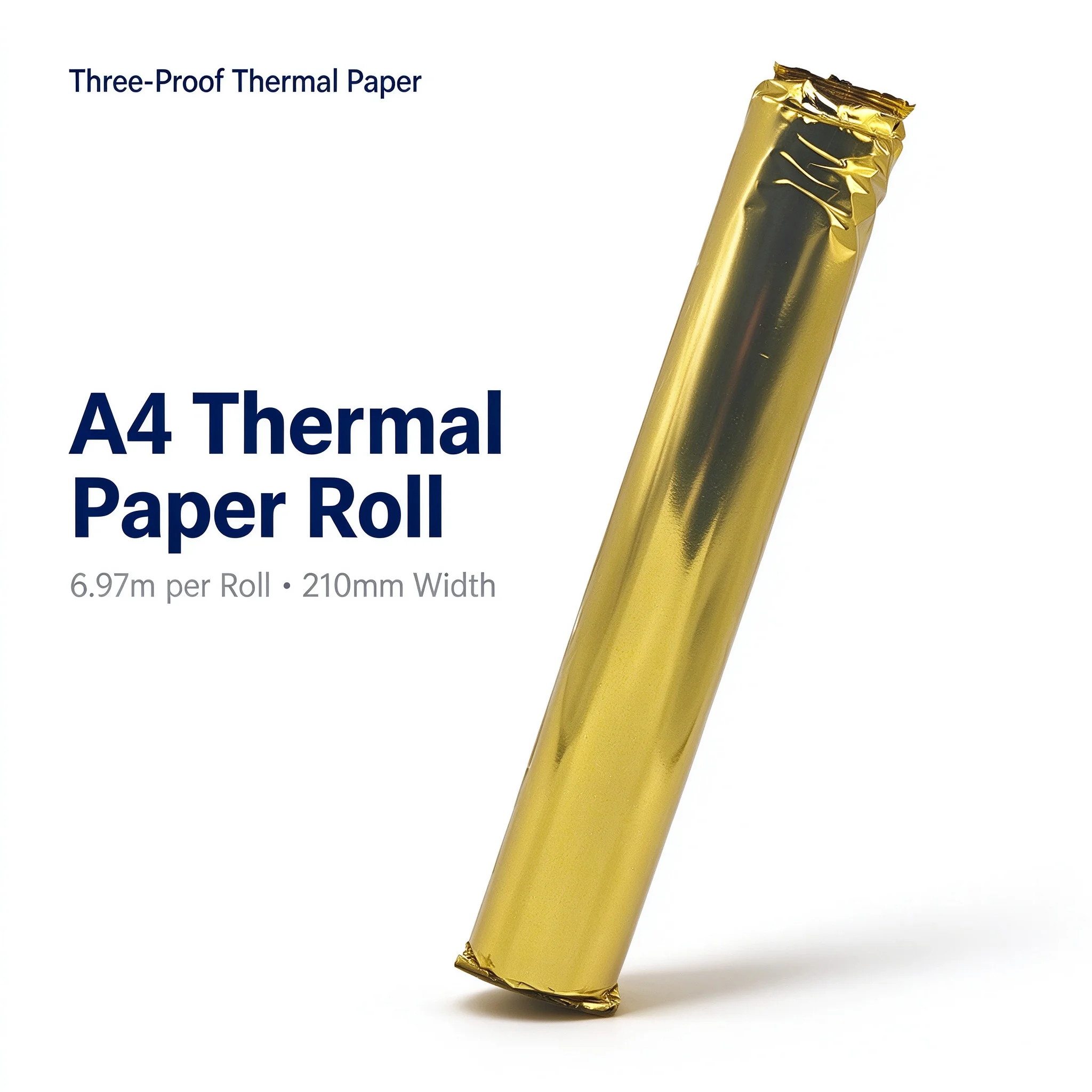 A4 Thermal Paper Roll for Thermal Printer 6.97m, Moisture & Scratch Proof Safe Paper, Compatible D210 A80 A81 A404, Home Office
