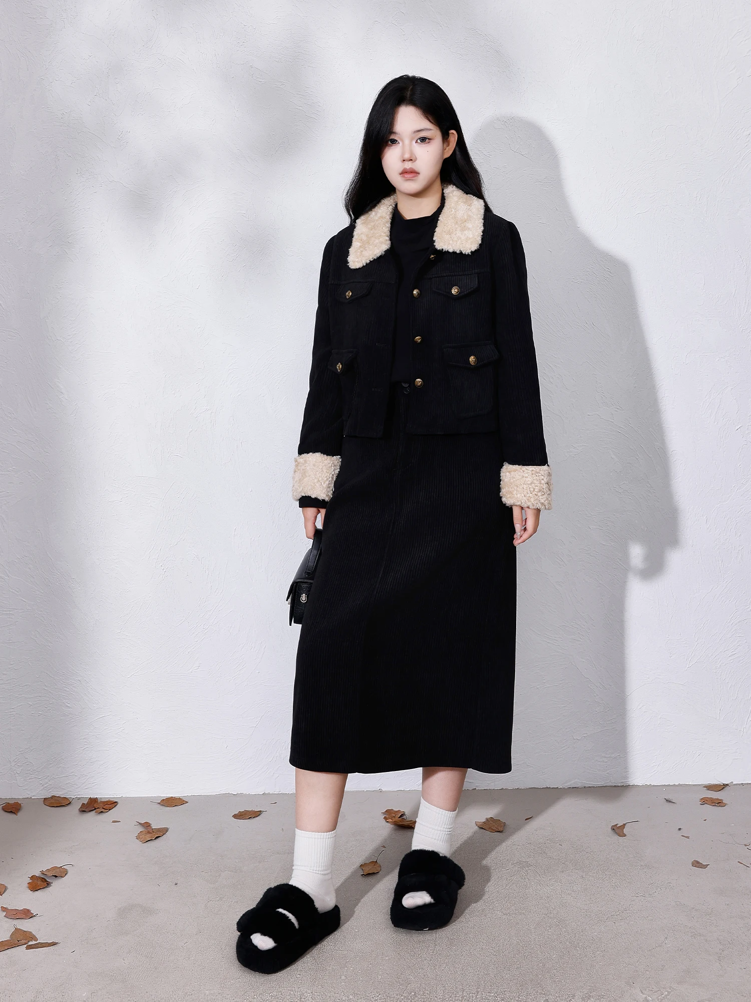 

Комплект Ele Egg Sister: Женский модный костюм-двойка (жакет и юбка) больших размеров для весны и осени, с завышенной талией, скрывающий живот, для повседневной носки и свиданий