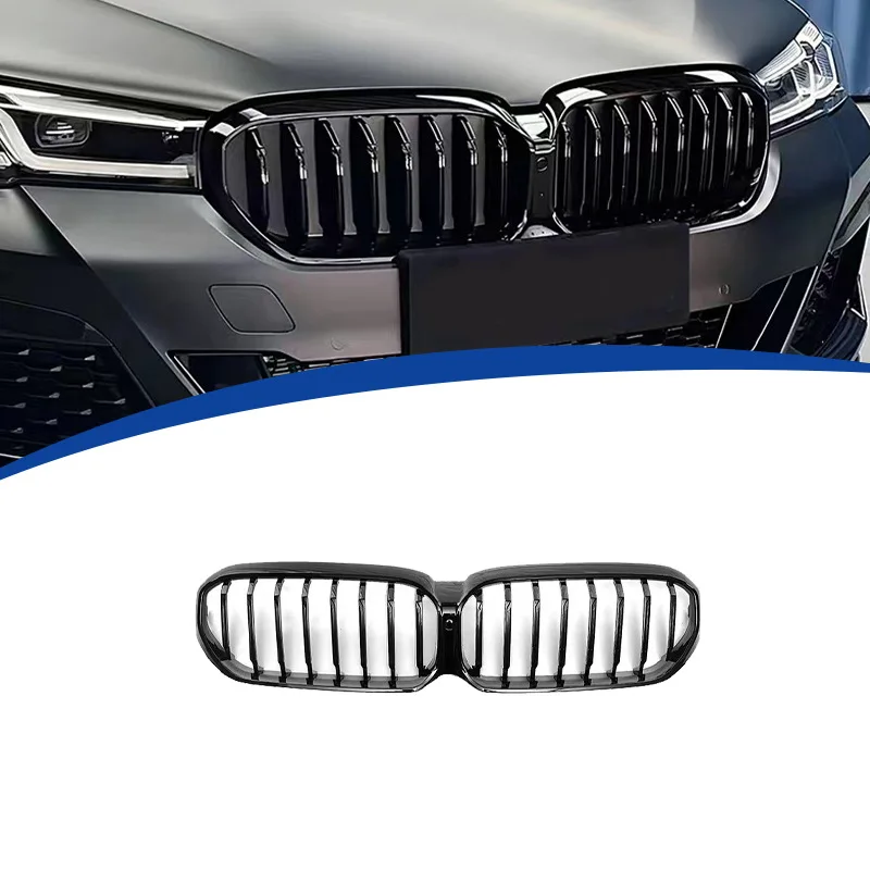 

For BMW 5 Series G30/2021-2023 Single-Slats Racing Grills Mesh Grille Cover Body Kit OEM Replacement