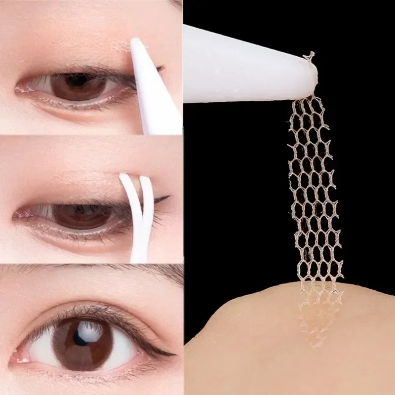 เทปติดตาสองชั้นแบบตาข่ายลูกไม้ มองไม่เห็น 360/600 ชิ้น เทปติดตาแบบมีกาวในตัว ขนาด S/L สีเบจ ยกเปลือกตา รุ่น 1p2026