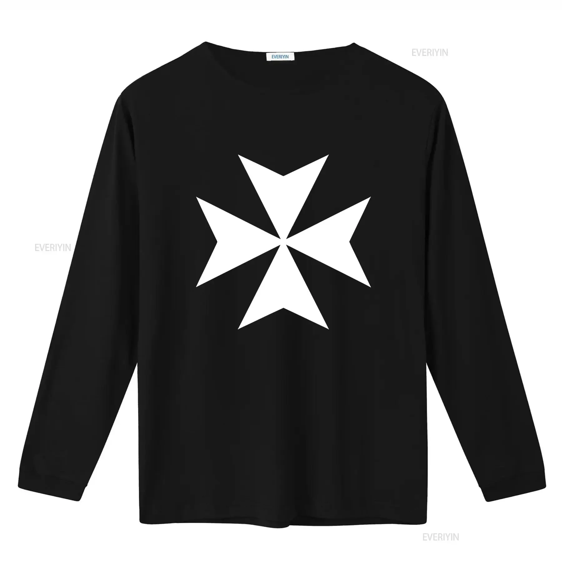 Maltese Cross T Shirt Malta Military Maltesian Ancient Amalfi Order Flag Cool  vintage Washed Soft Unisex Casual Slightly view 2