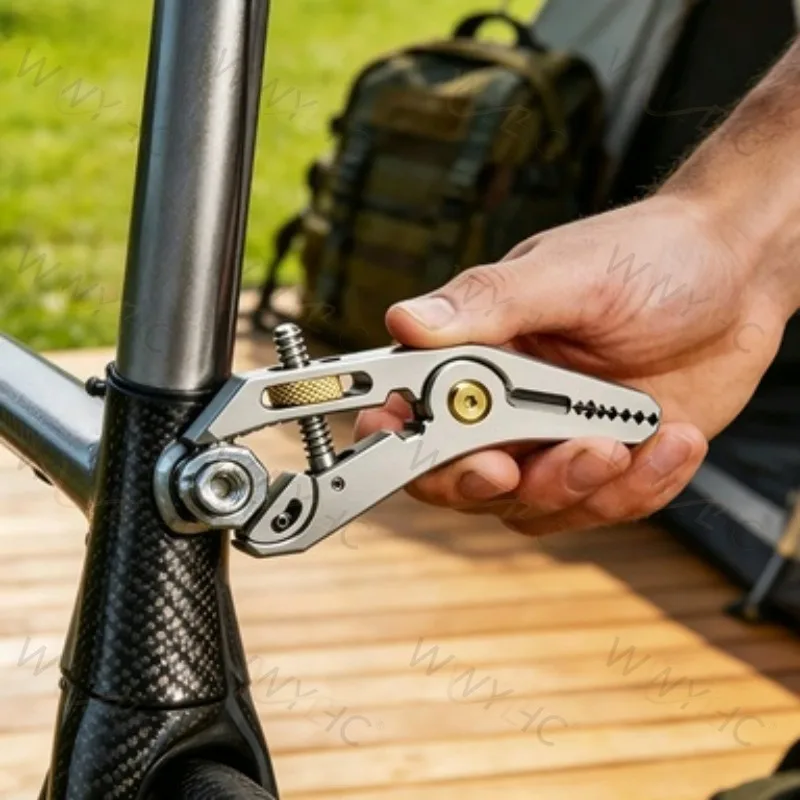 5‑in‑1 Stainless Steel Pocket Multi‑Tool Pliers Wrench EDC Gear for Camping & Daily DIY Use