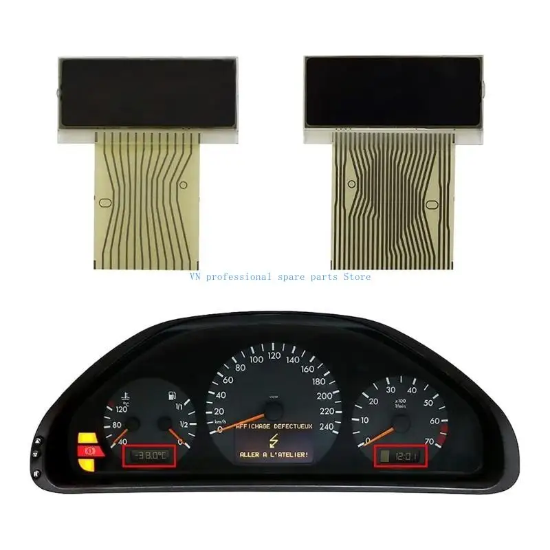 

41XA 2pcs Pixel Repair Instrument Cluster LCD Display for W210 W208 W202 R170 Gauge Repair Air Conditioner Information Screen