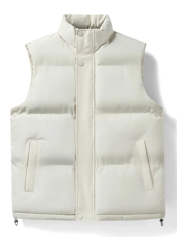 

Trendy Youth Blue down Jaet Vest Men's Winter Svel Cotton Sportswear Hoodie Set American Sle Casual Outerwear