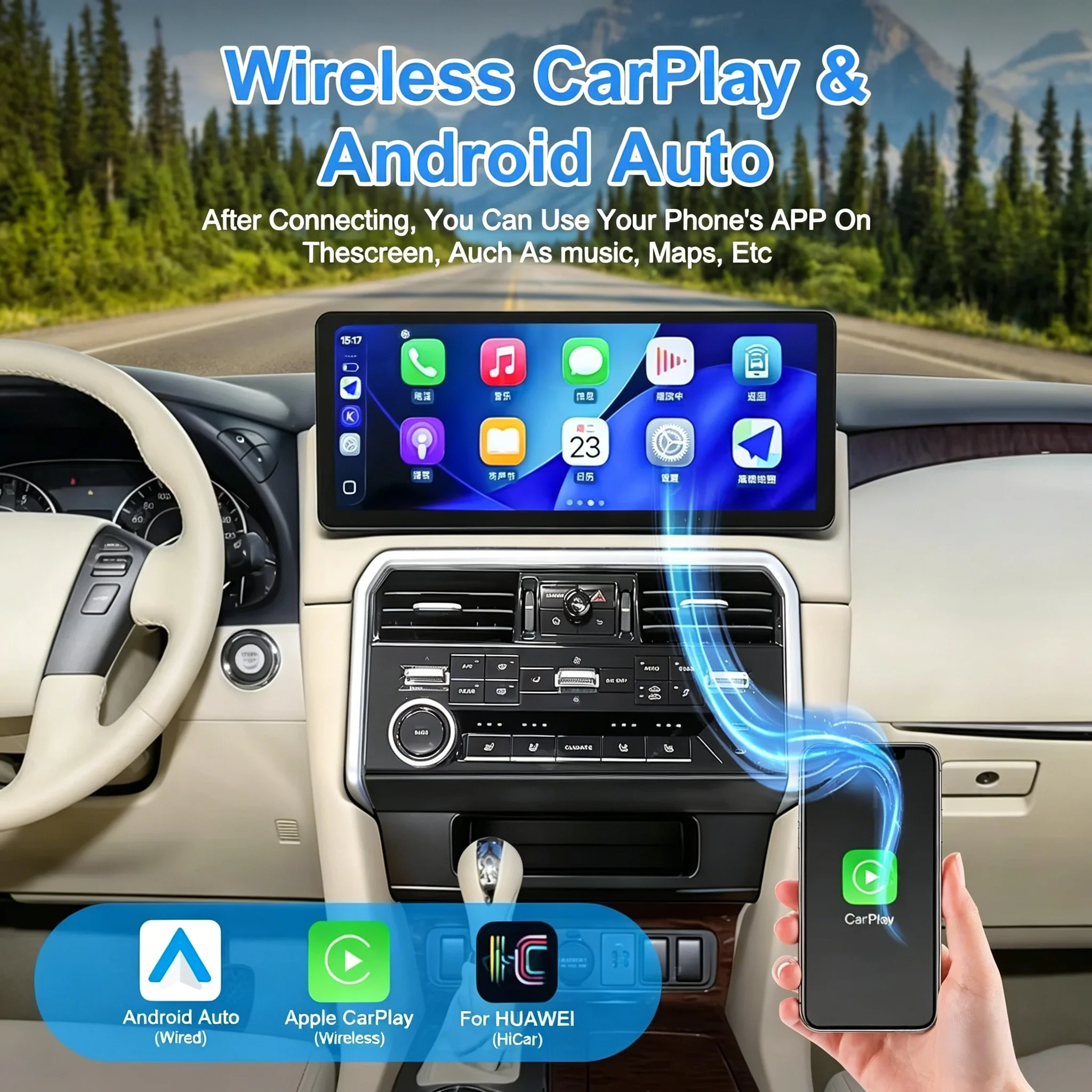

Новый дизайн, 17-дюймовый экран, Android-автомагнитола с CarPlay для Nissan Armada Patrol Y62, Infiniti QX80 QX56 2010-2020 годов выпуска