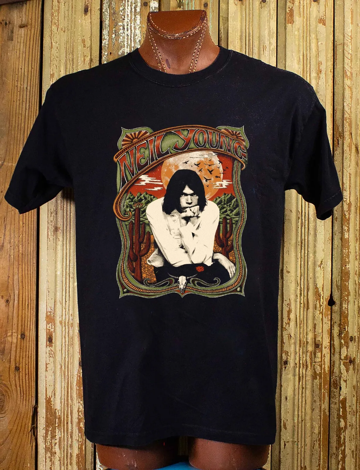 تي شيرت قطني تحية نيل يونغ 70 مقاس XL #1