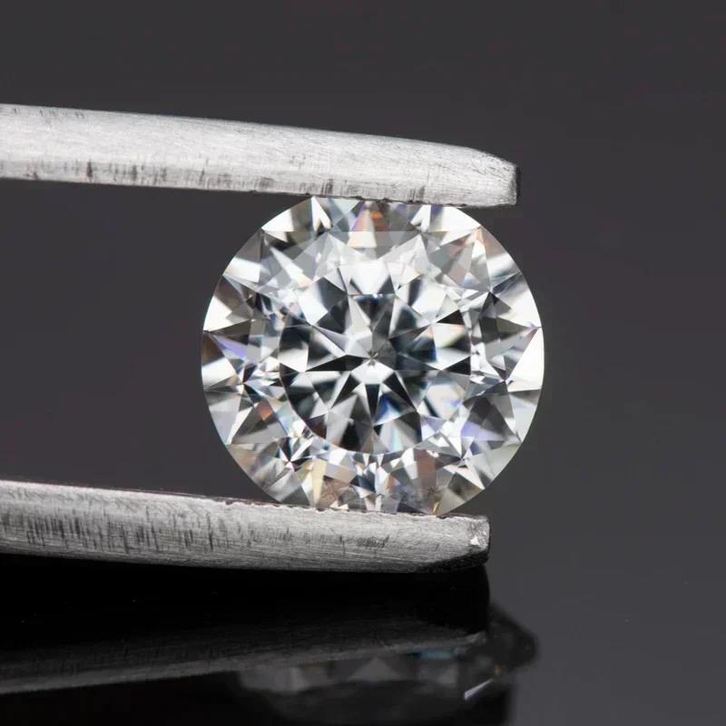 

Moissanite Stone Round Shape VVS1 100 Faces Nine Arrows D Color DIY for Charms Necklace Earrings Main Materials with Certificate