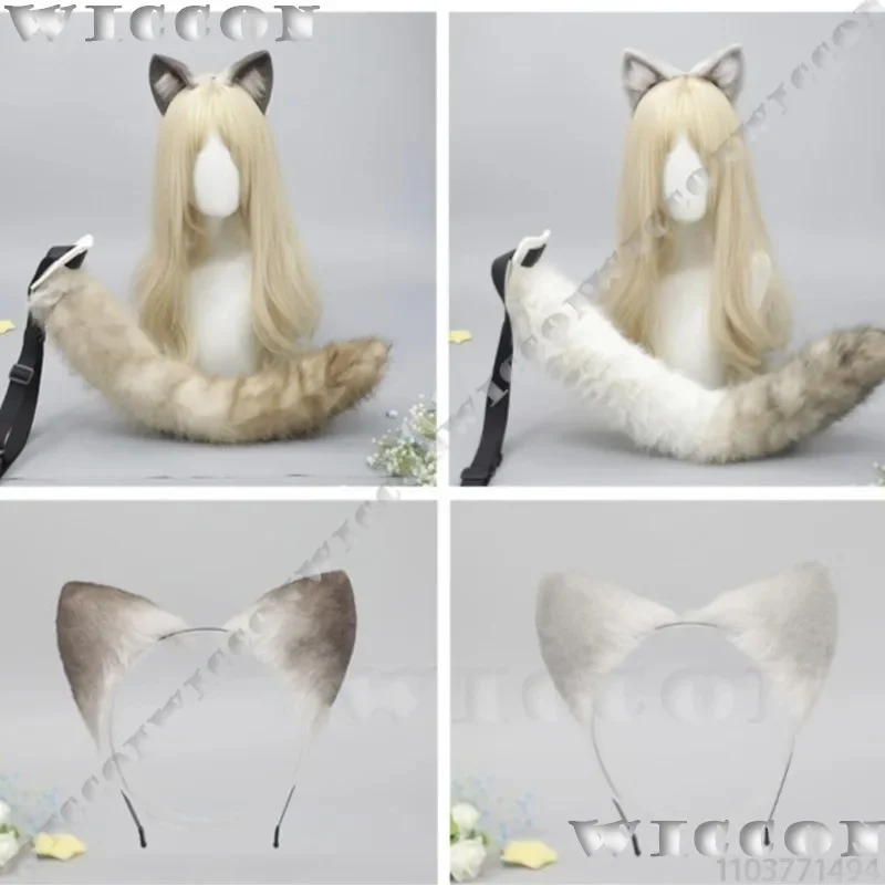 w;3.c\6;h'8/Furry Cat Cos Game Love and Deepspace Cosplay Prop Ears Tail Fursuit Furred Rafayel Sylus Zayne Xavier Me5'u.9;m\4/p - view 6