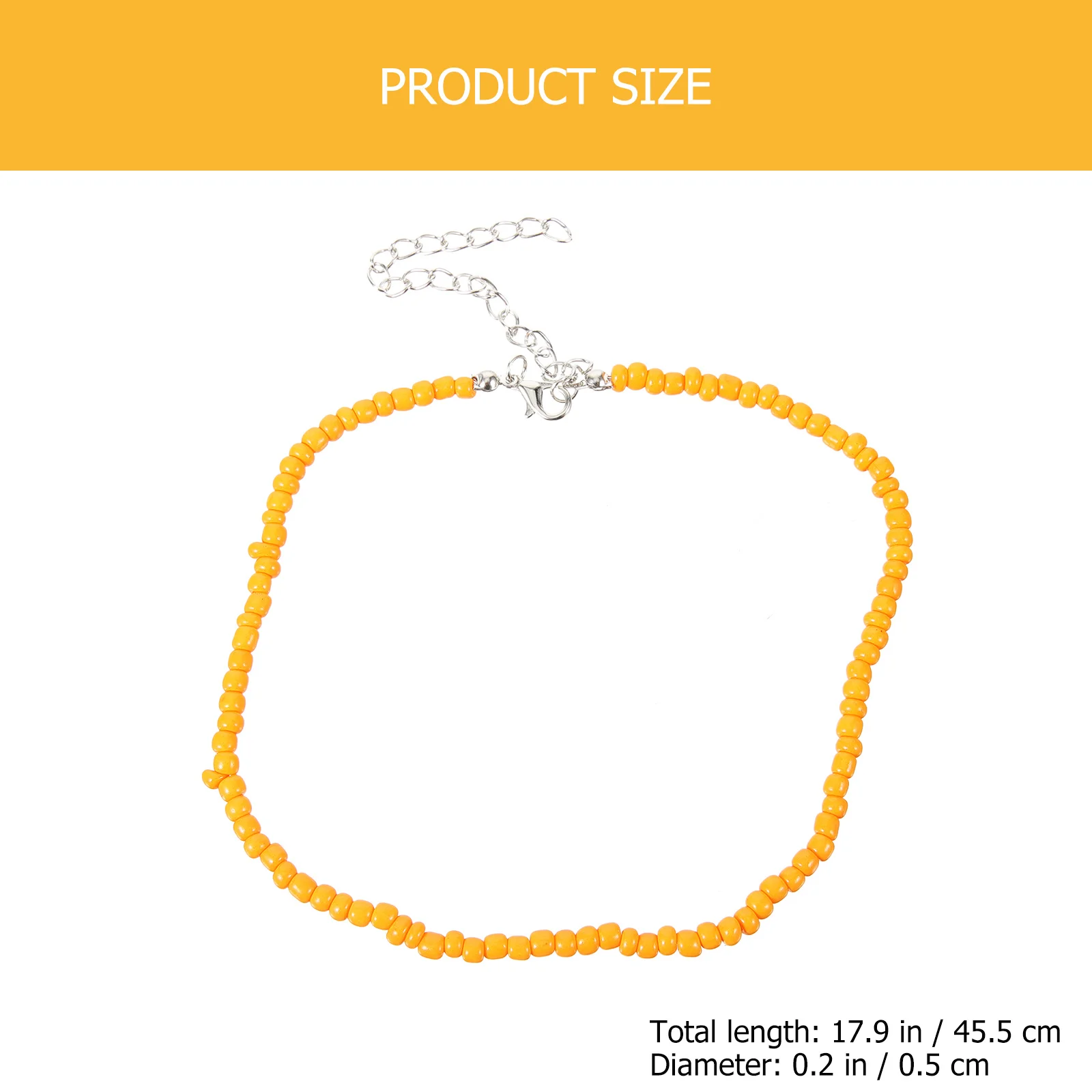 

8Pcs Rainbow Beaded Necklace Handmade Adjustable Sweater Pendant Necklace Clavicle Chain Choker Jewelry Gift Neck Accessories