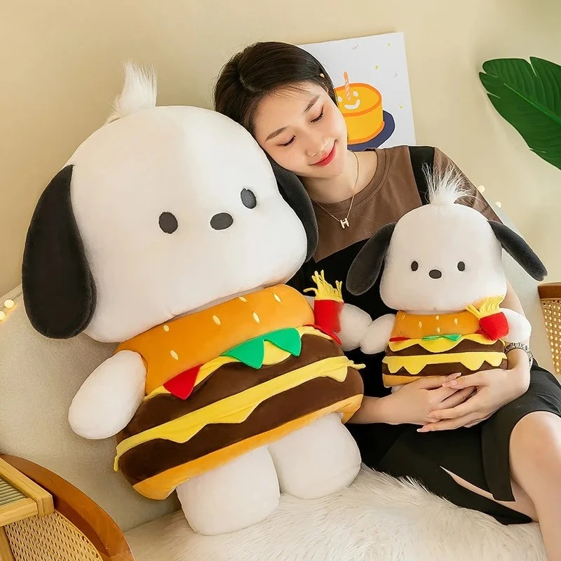 33 سنتيمتر سانريو همبرغر Pochacco أنيمي أفخم دمية محشوة الكرتون لينة محشوة وسائد فخمة دمية غرفة الديكور عيد الميلاد هدية عيد الميلاد