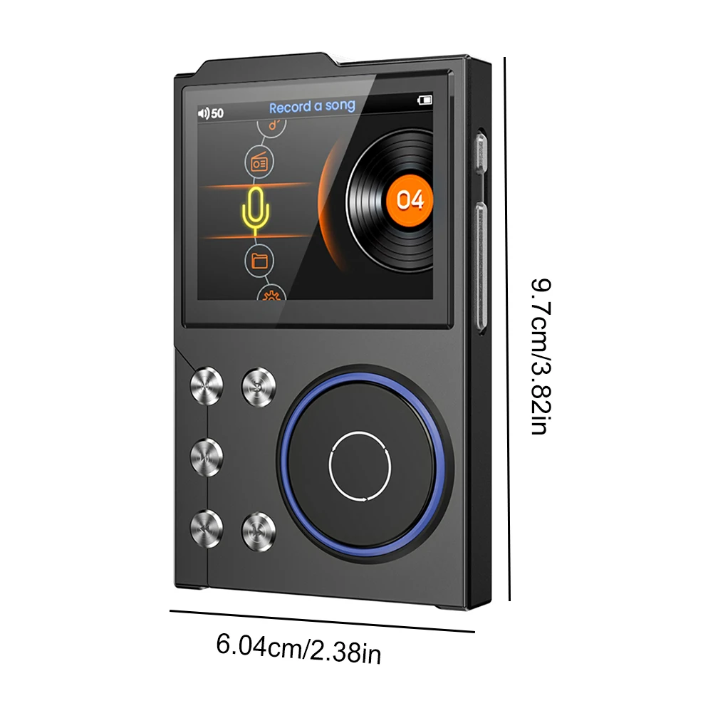 مشغل HiFi MP3 مشغل موسيقى رقمي HiFi مشغل صوت بدون فقدان مشغل موسيقى صوت رقمي محمول يدعم ما يصل إلى 256 جيجابايت #4