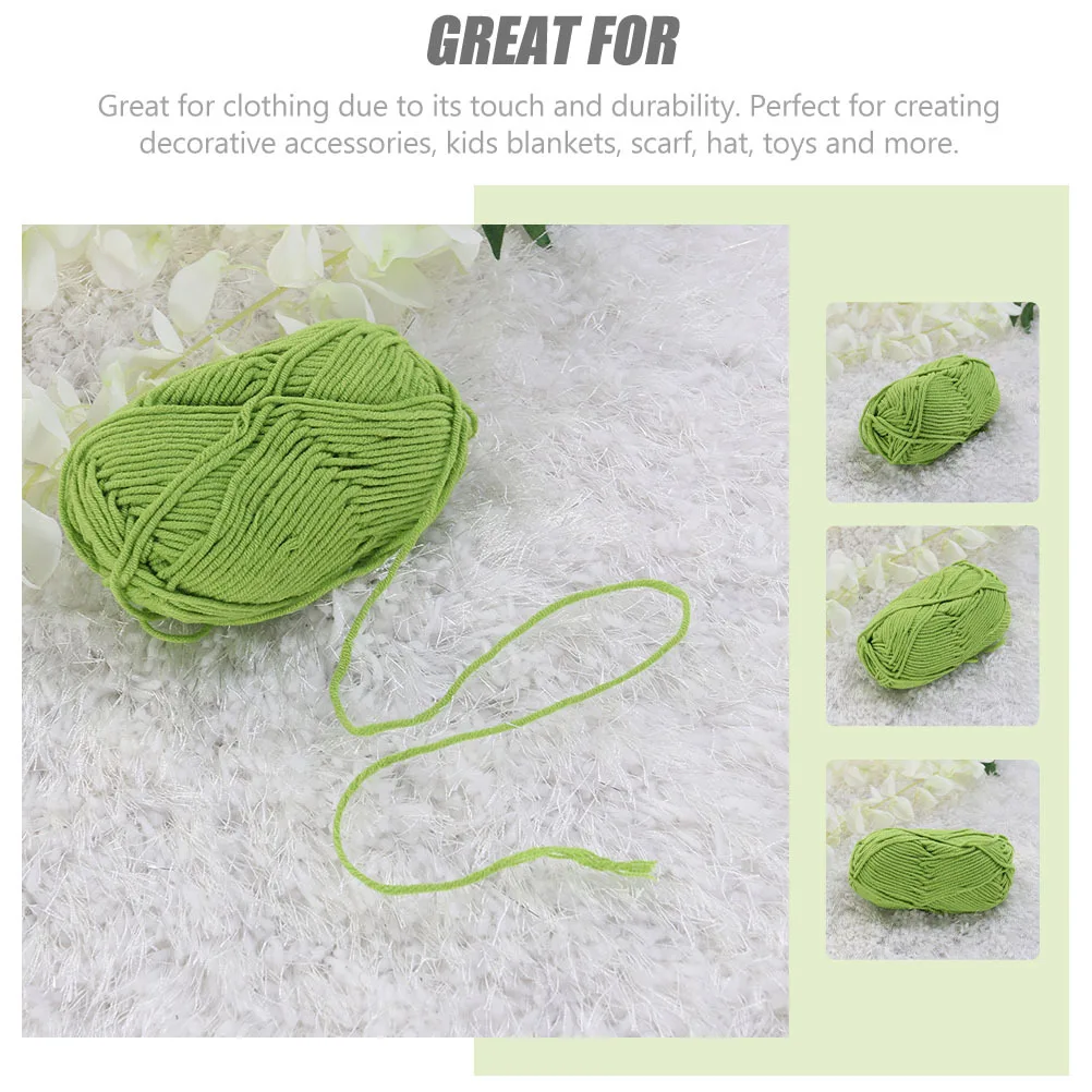 

5pcs 5 Rolls Cotton Crochet Yarn Thick Soft Knitting String For Diy Accessories Handmade Craft Multicolored Weaving Yarn