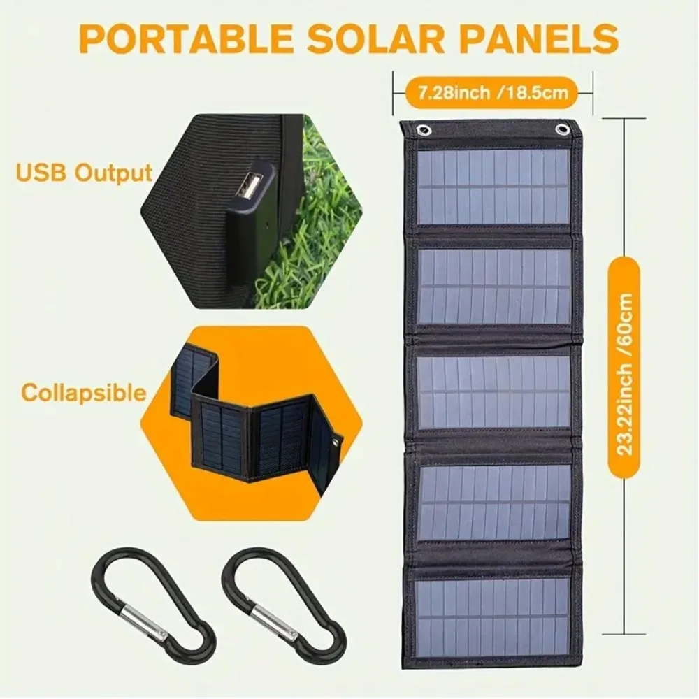 

Fast Solar Power Generation Solar Panels Fold 5V Solar Charging Panel Reliable Lasting Solar Photovoltaic Panels Mountain Area