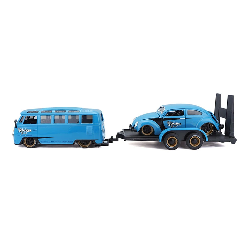 Maisto 1:24 Dual car series Volkswagen Van Samba / Volkswagen Beetle die-cast precision model car Model collection gift