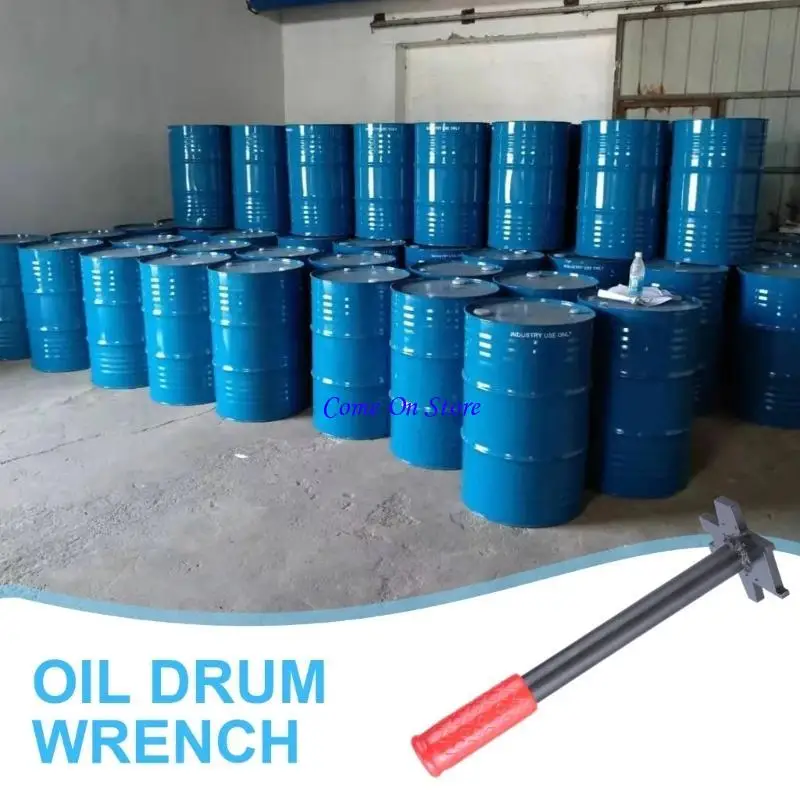 Llave apertura tanques aceite manuales M6CF para tapa barriles plástico 200L, herramienta mano sólida con 45#