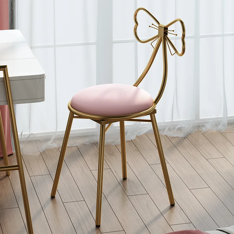 Modern Minimalista Fada Maquiagem Stool, Home Dining Cadeiras, Cadeira do encosto, Sala de estar