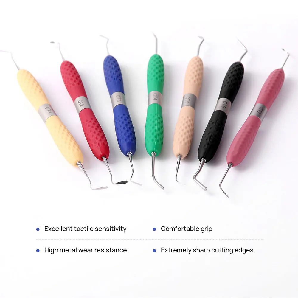 AZDENT Dental Resin Filler Aesthetic Restoration Kit Silicone Handle For LM Resin Knife Plastic Dresser Dentistry Tool Instrumen