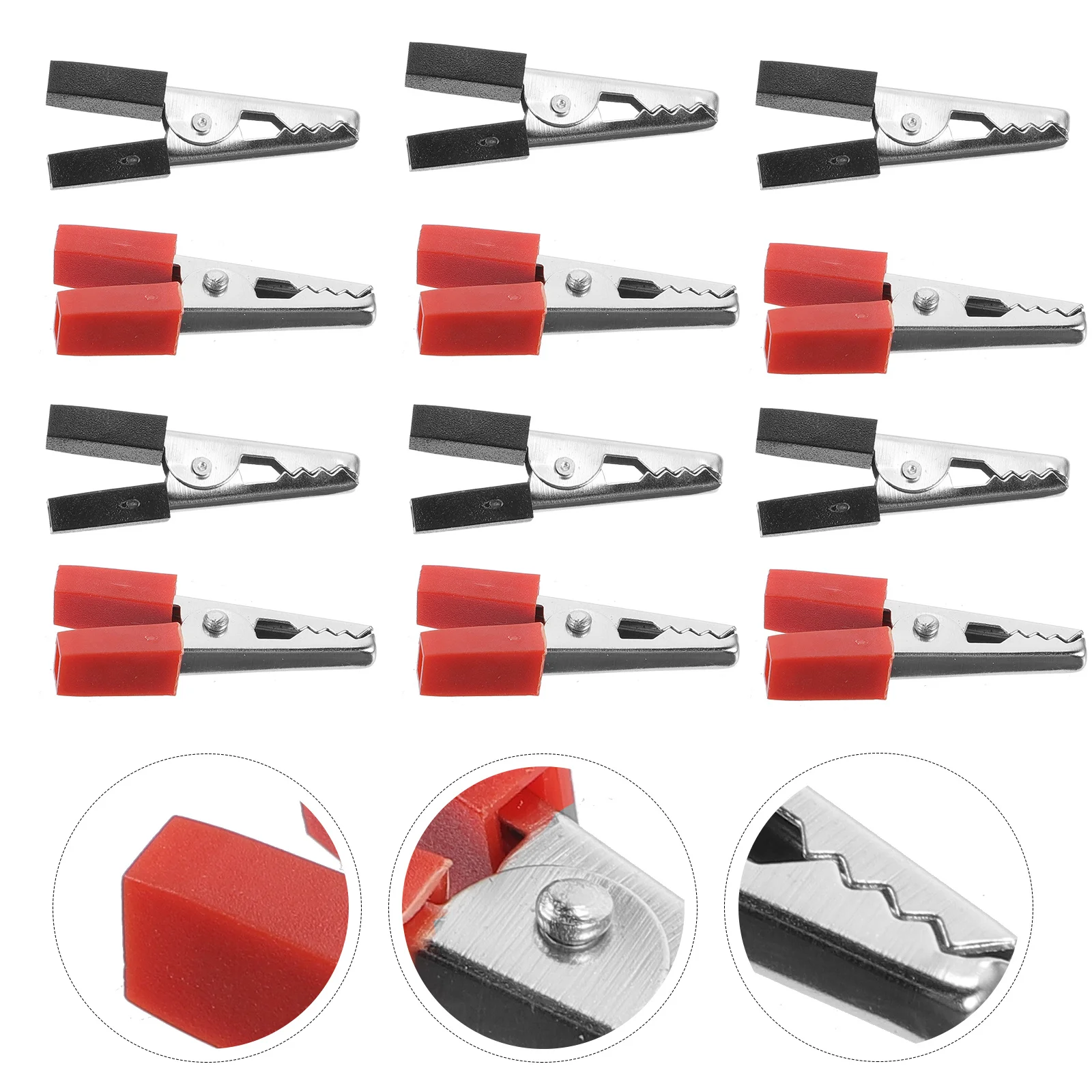 

40pcs Alligator Clips Electrical Test Leads Mini Clip Kit For Voltage Tester 12V Iron Plastic Clips For