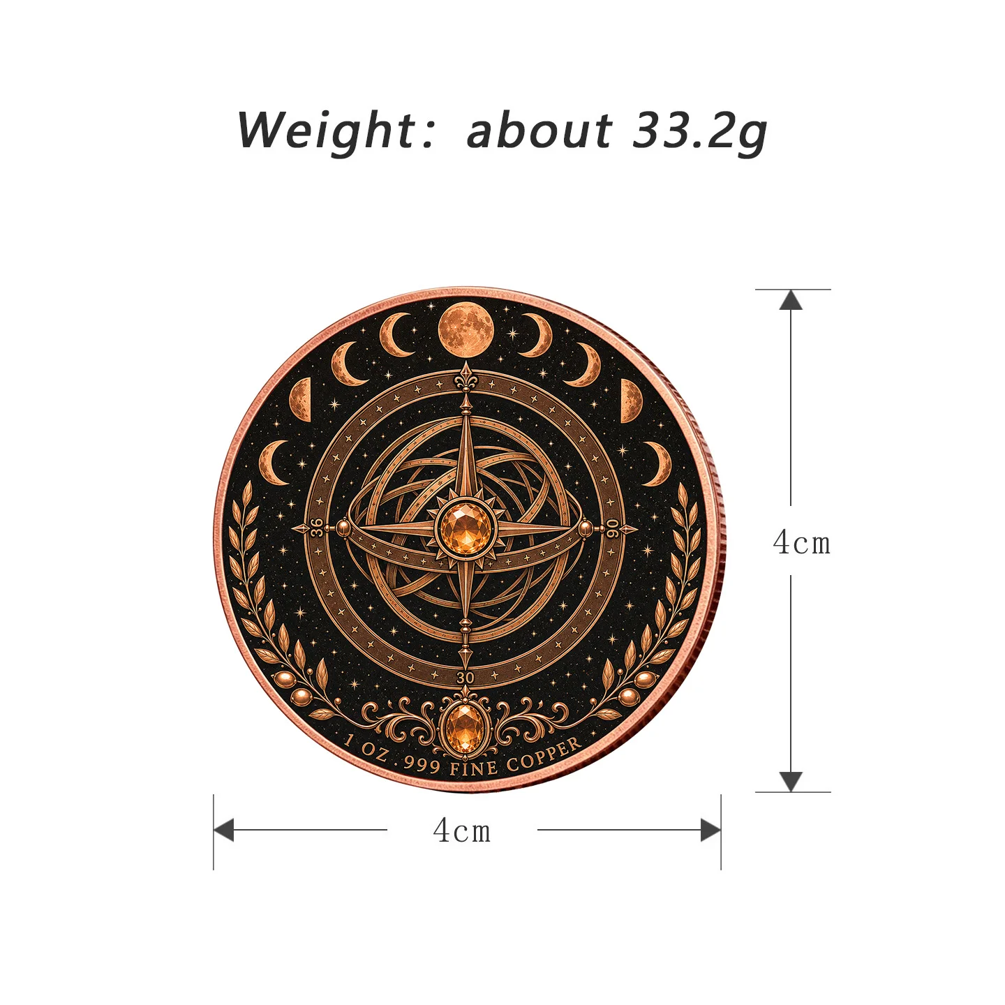 World Goddess Commemorative Coins 1 oz Fine Copper Coin  Colorful Print  Collectible Souvenir for Myth Lovers