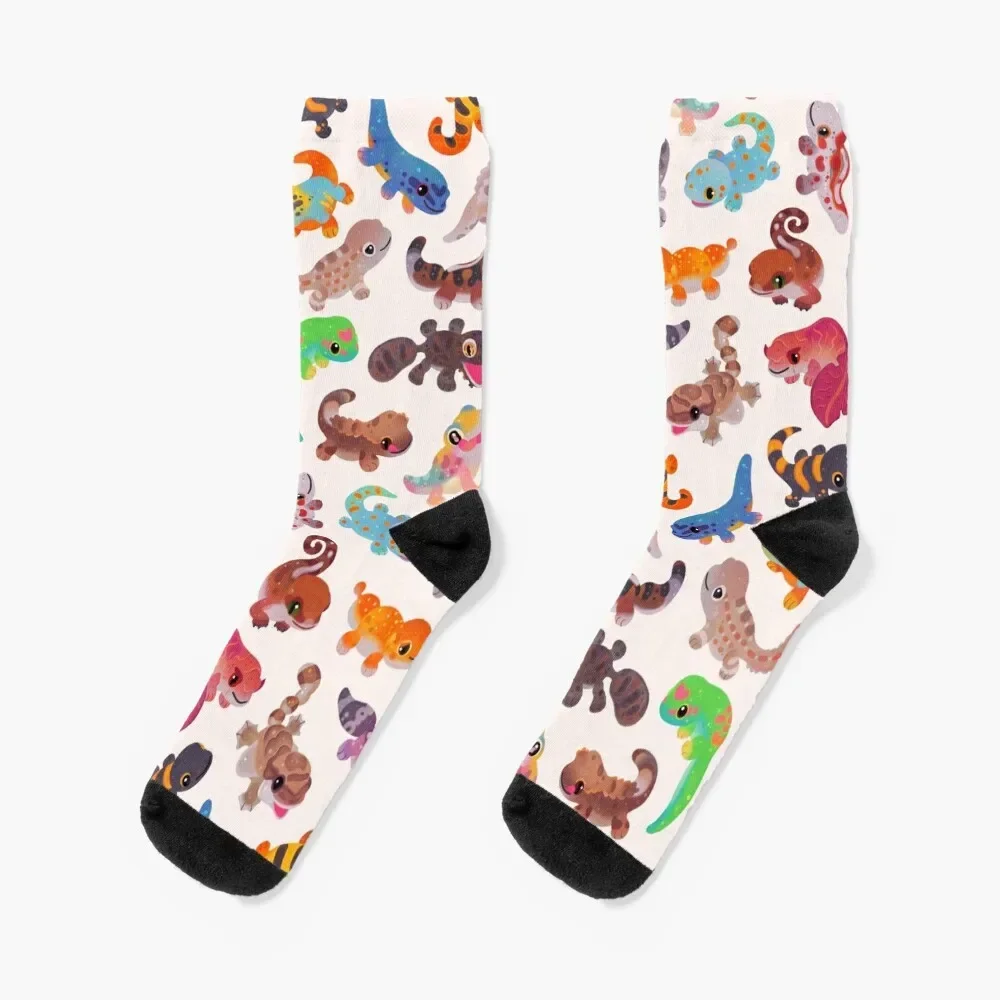 Gecko - bright Socks hiphop anime Male Socks Women's