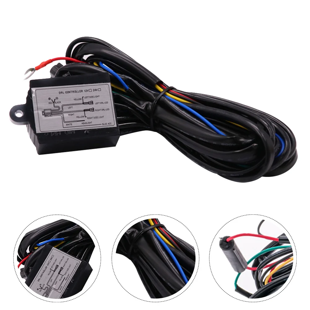 

LED Daytime Running Light Controller Black Waterproof Compact for Car DRL Relay LED Lights Turn Flash