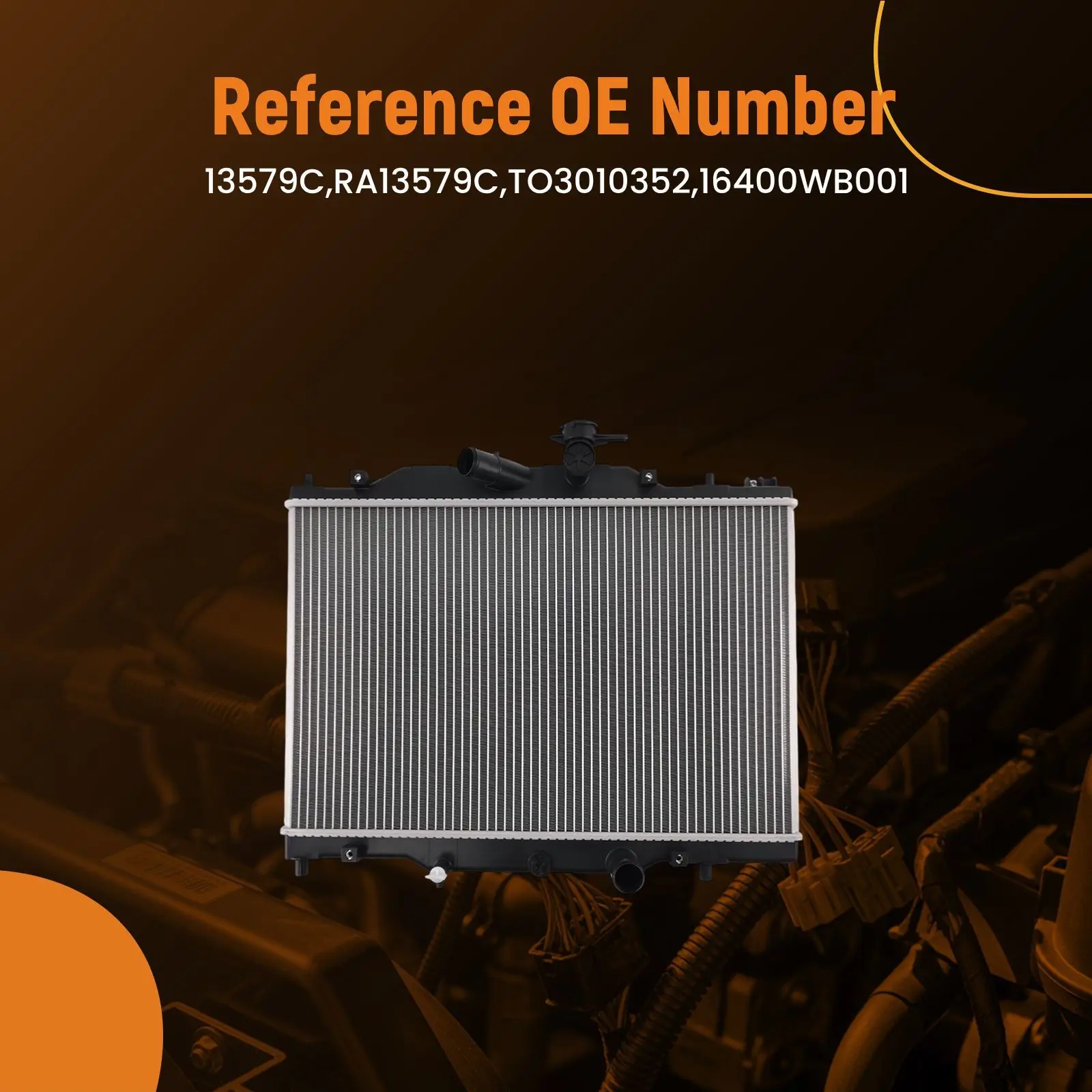 

Радиатор охлаждения для Mazda CX-3 2016-2021 RA13579C 16400WB001, алюминиевый, МКПП