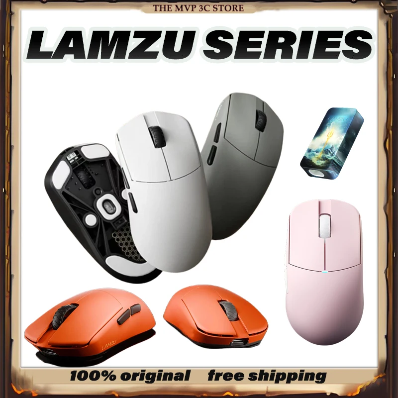 Lamzu MAYA Series Atlantis Mini MAYA X ماوس ألعاب مخصص خفيف الوزن لاسلكي للألعاب PAW3950 PC هدية متوفر في المخزون للكمبيوتر المحمول 8 كيلو هرتز