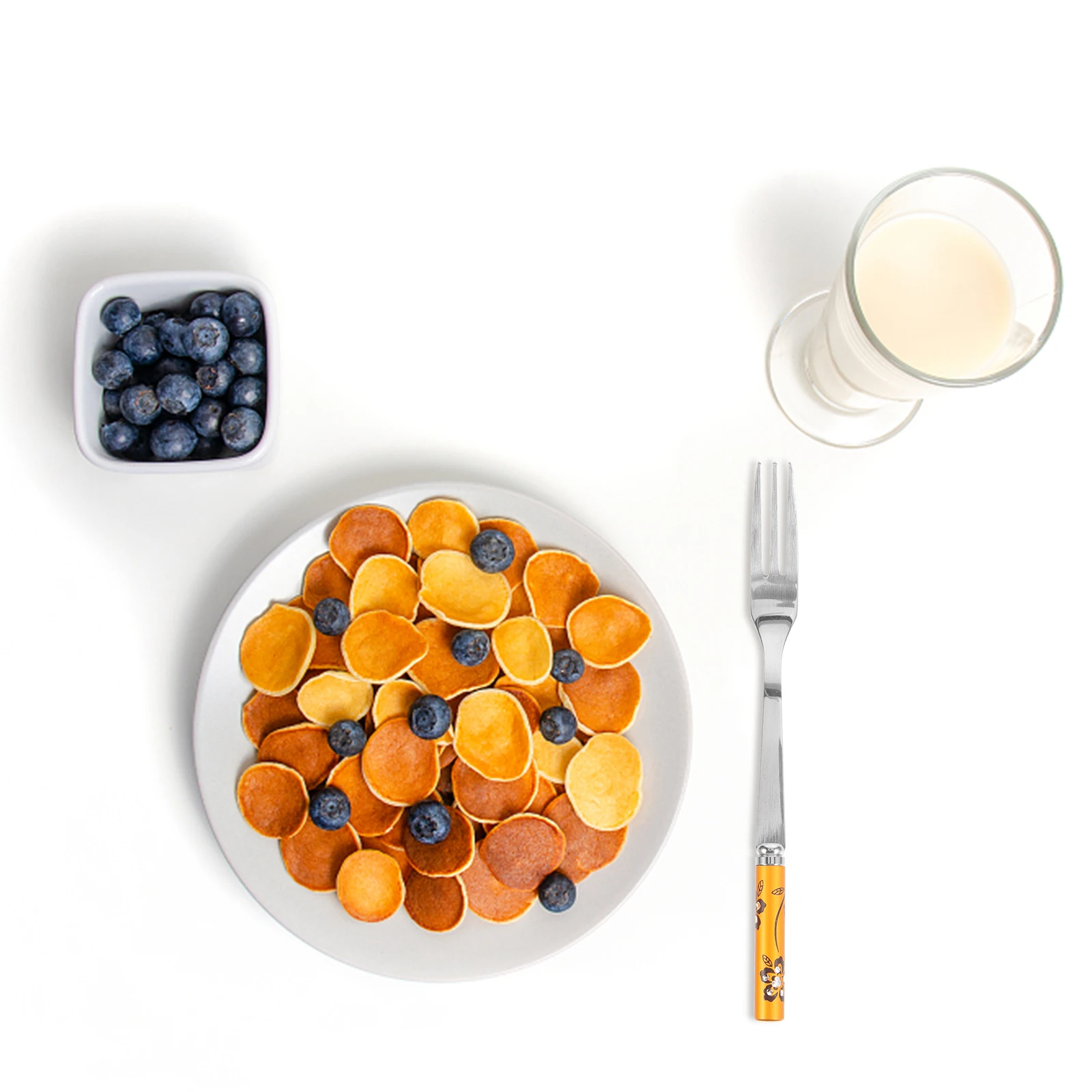 

5Pcs Stainless Steel Fruit Forks Compact Long Handle Small Cocktail Forks for Dessert Cheese Appetizer Serving Tools