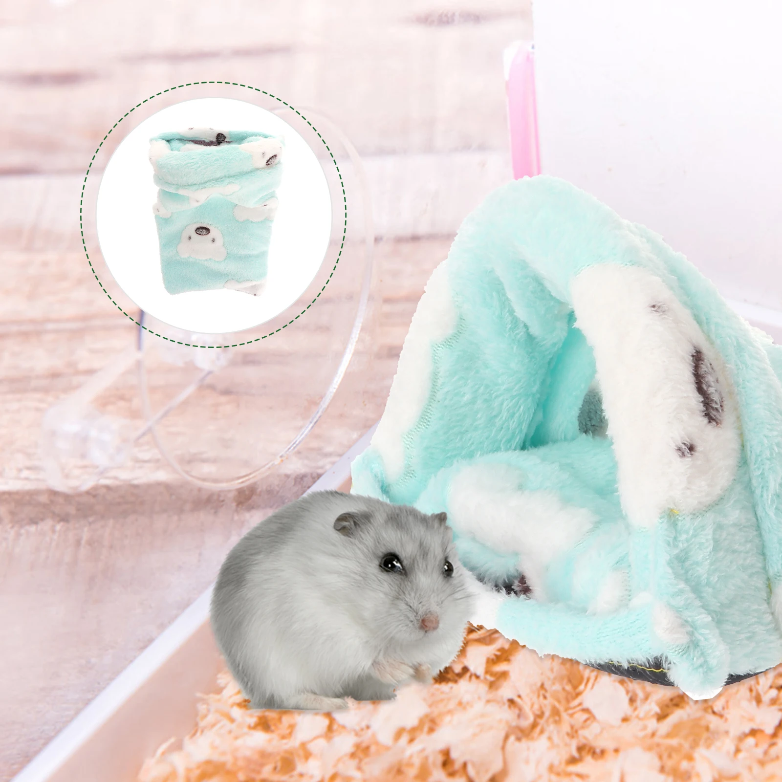 

Cotton Nest Sleeping Bag Mat Guinea Pig Fleece Cage Liners Hamster Bed Insulated Warm Cozy Winter Small Animal Bed Soft