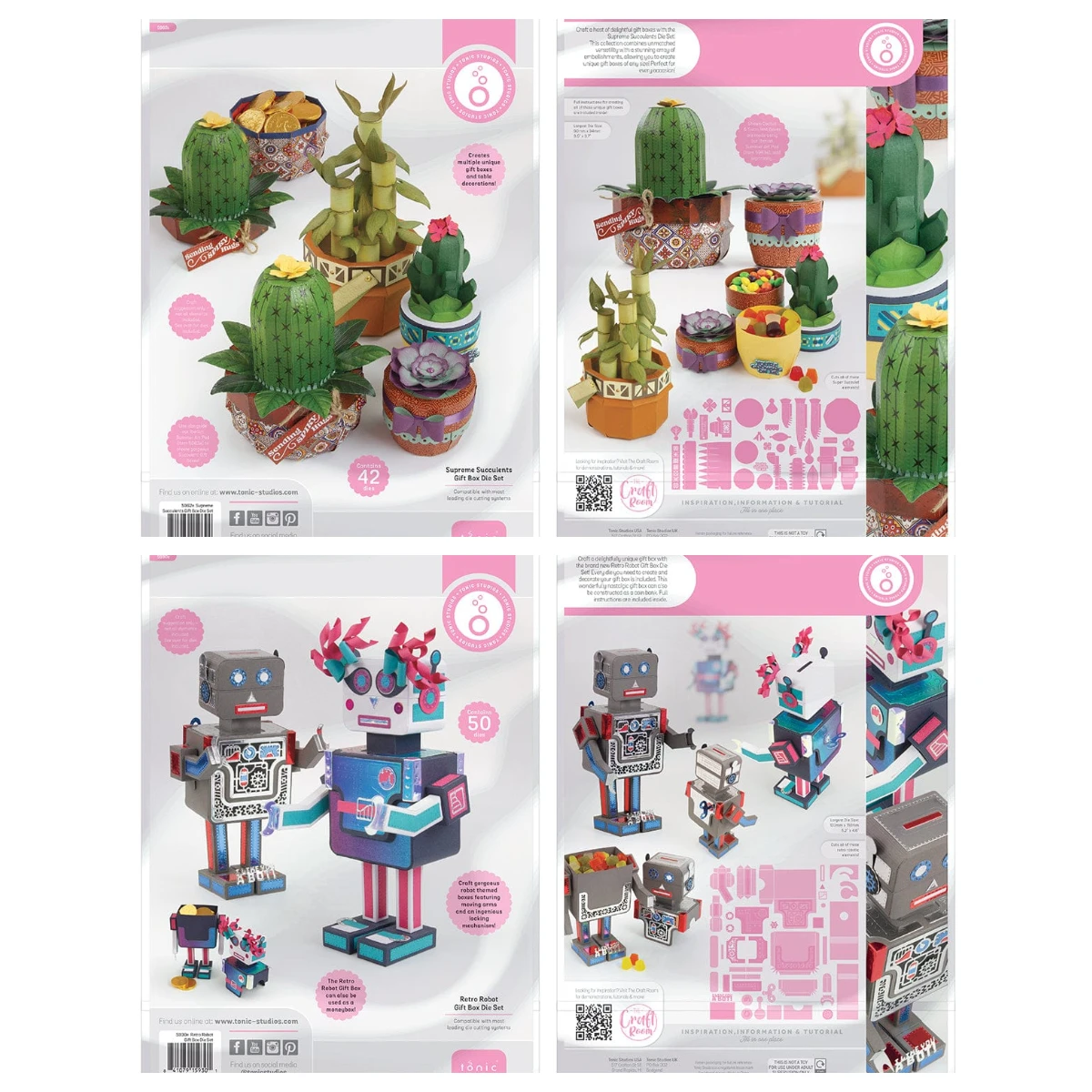 

New Arrivals Metal Cutting Dies Sets for DIY Craft Making Paper Card Scrapbooking Decoration Retro Robot Gift Box Die Set Molds