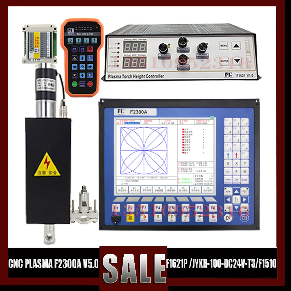 Cnc Plasma Controller 2 Axis+thc Lifter Kit+f2300a+f1621p+jykb-100-dc24v/T3/F1510 Remote Control For Plasma Cutting Machine