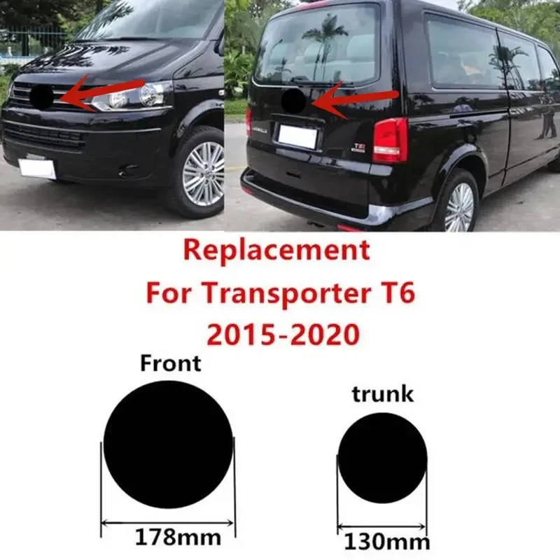 

1/2Pcs Car Front Radiator Grille Logo Cover Trunk Emblem Stickers For Volkswagen VW Transporter T6 2016 2017 2018 2019 2020