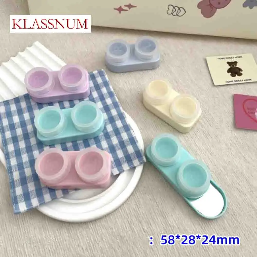 

KLASSNUM Drawer Type Brief Invisible Glasses Box With Mirror Companion Box Nurse Cosmetic Contact Lenses Box Retro Integration