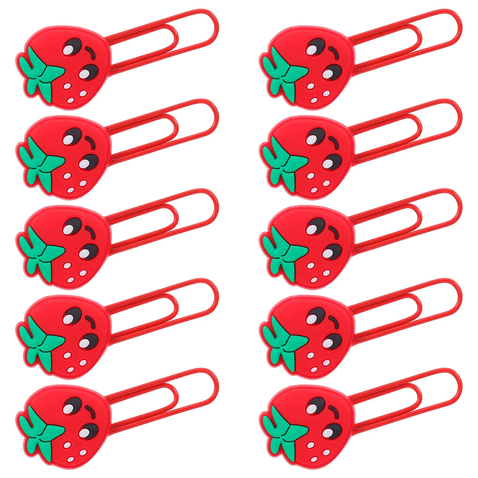 คลิปหนีบกระดาษลายสตรอว์เบอร์รี่ 30 ชิ้น น่ารัก กันน้ำ ทำจาก PVC ใช้เป็นที่คั่นหนังสือ ลายการ์ตูน เครื่องเขียนสร้างสรรค์ สำหรับนักเรียน ใช้ในห้องเรียน