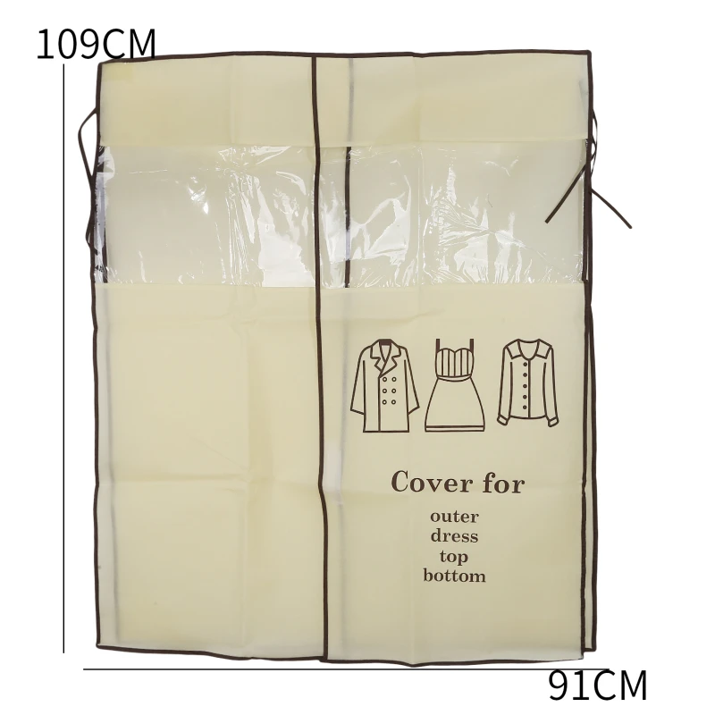 Clothes Hanging Dust Cover Dress Suit Coat Storage Bag Case Organizer Wardrobe Dress Clothing Hanging Dust Cover