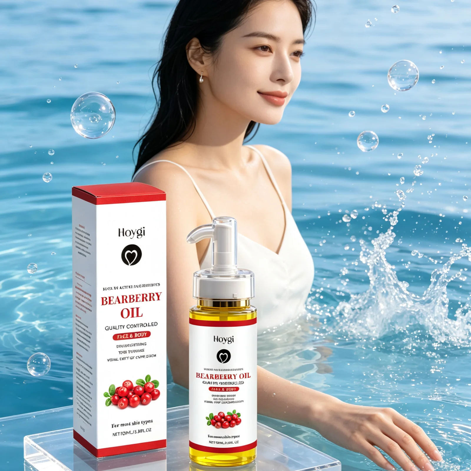 Hoygi Body Care Oil Deep Moisturizing Relieve Dryness Softening Skin Brightening Even Skin Tone Gentle Formula Massage Oil 100ml
