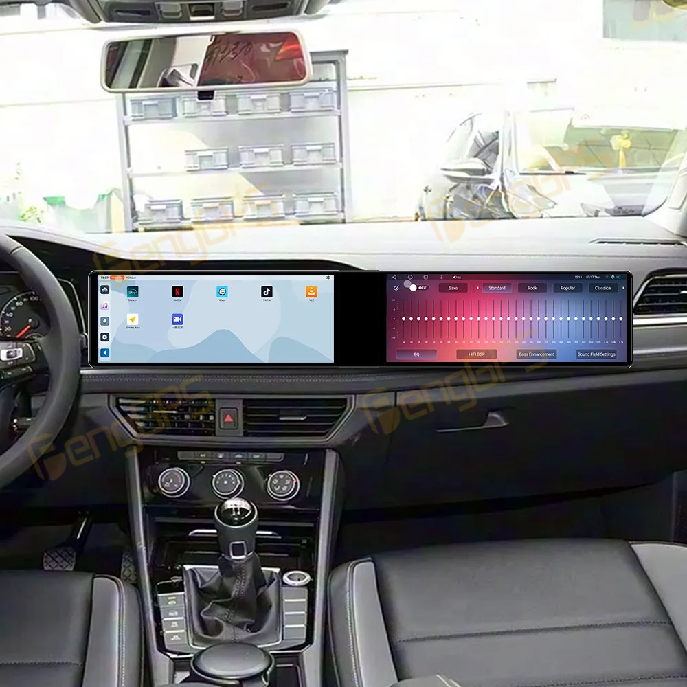 

12.3 Inch Dual Screen Car Radio Android For Volkswagen Sagitar 2019-2022 CarPlay Multimedia Video Player Car GPS Navigation WIFI
