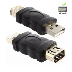 New Firewire IEEE 1394 6-pin female to USB 2.0 Type A male Adapter adapter Camera Phone MP3 Player PDA Camera black