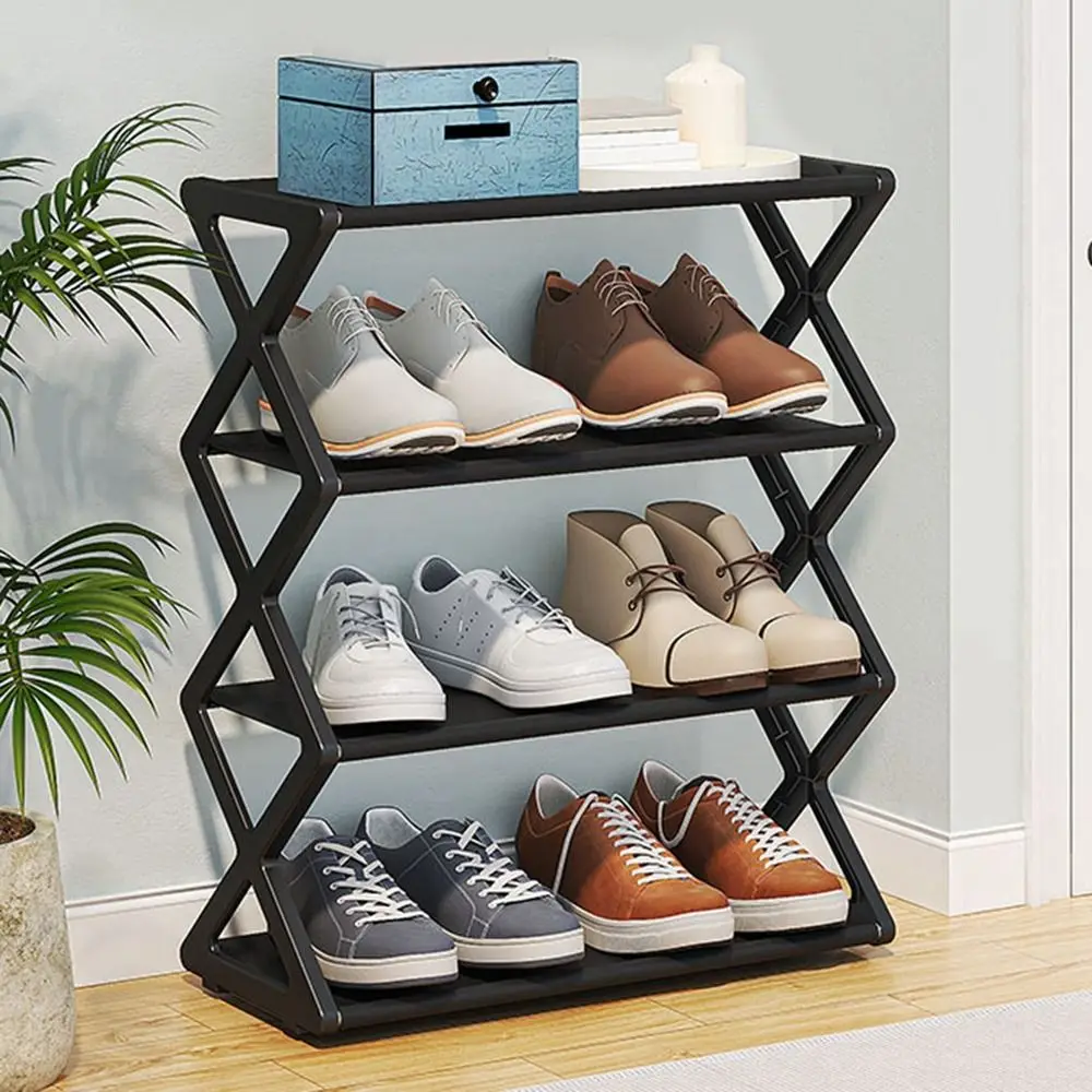 Steel Pipe X-Shaped Shoe Rack Dustproof Waterproof Assembly Shoecase Removable Multi-layer Shoes Storage Cabinet Students