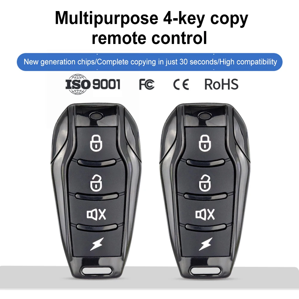315/433Mhz Cloning Wireless Remote Control Key Fob 4 Button Electronic Gate Remote Control Garage Door Gate Opener